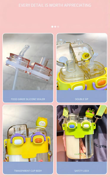 Water Bottle with Straw