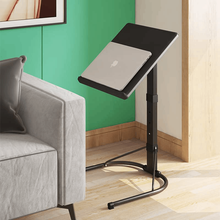 Folding Laptop Table Black with Adjustable Height and Tilt Angle Portable Gaming Computer Desk Tablet Stand Tray Bedside Sofa Armchair Crafting Jigsaw