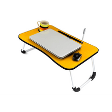 Presents Foldable Laptop Table with Cup Holder, Study Table, Bed Table, Foldable & Portable/Ergonomic & Rounded Edges