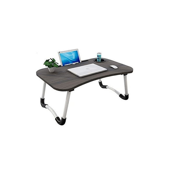 Presents Foldable Laptop Table with Cup Holder, Study Table, Bed Table, Foldable & Portable/Ergonomic & Rounded Edges