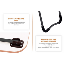 Presents Foldable Laptop Table with Cup Holder, Study Table, Bed Table, Foldable & Portable/Ergonomic & Rounded Edges