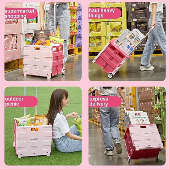 Folding Utility Cart with Wheels