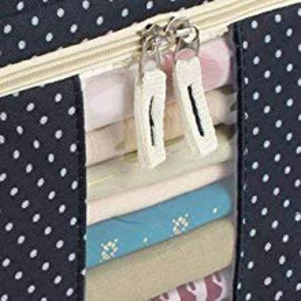 Non Woven Water Resistant Wardrobe Organizer Saree Cover Storage Bag Set, Multicolour, Gold | Saree Organizer, Storage Bag | 30X40x20cm