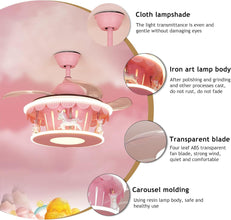 Kids Room Ceiling Fan with Lights