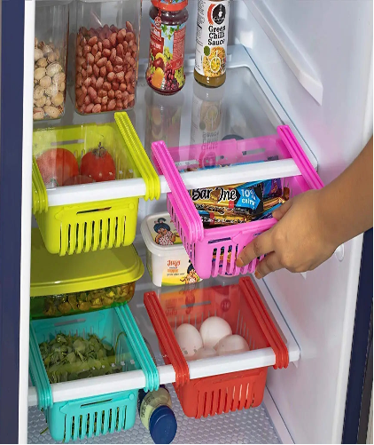 Adjustable Fridge Storage Basket