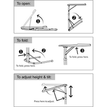 Folding Laptop Table Black with Adjustable Height and Tilt Angle Portable Gaming Computer Desk Tablet Stand Tray Bedside Sofa Armchair Crafting Jigsaw