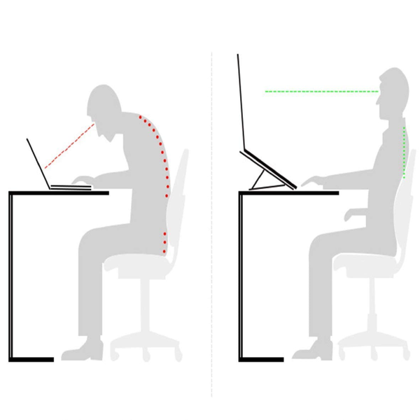 Foldable Height Adjustable Plastic Laptop Stand Holder Overheat Protection Portable Desktop Holder Compatible for All Laptops Upto 15.6cm - White