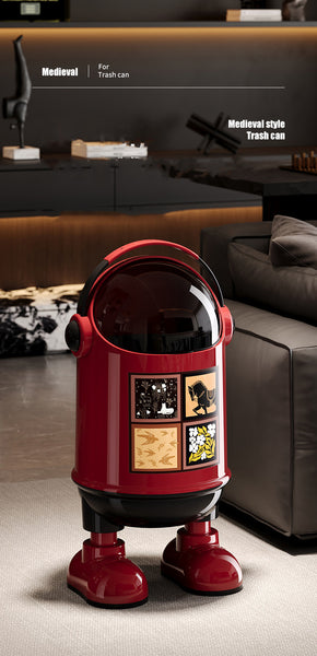 Astronaut Design Dustbin – Cute Space-Themed Trash Can with Lid for Home & Office
