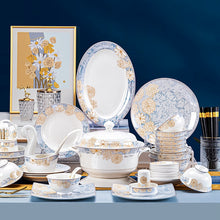 Luxury Dinnerware Set, 72 Pcs Household Dishes Set for 10 People,Tableware SPorcelain Dishes Set with Exquisite Pattern and Complete Equipment, European Palace Style