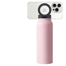 Insulated Water Bottle with Megnetic Phone Holder - Stainless Steel Bottle with Magnetic Tripod Mount - Hot 12H, Cold 24H, 360° Rotate - 710 Ml