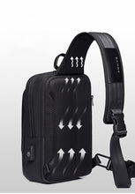 Sling Bag for Men Multifunctional Crossbody Bag, Waterproof, Usb Port,