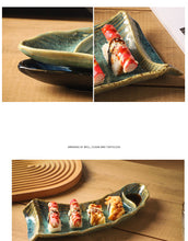 12 Inch Japanese Creative Ceramic dim Sum, Western Food, Snack, Sushi Long Plate
