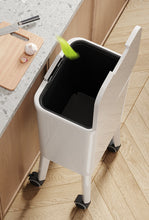 Trash Can with Wheels – Slim waste bin for Kitchen, Bedroom & Office – Removable Inner Buckets – Space-Saving Waste Bin