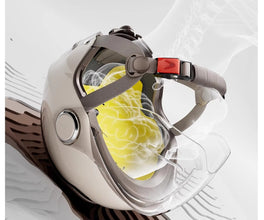 Helmet for Men & Women, Two Wheeler Scooter Headgear with Front Visor, Ventilated Design, Adjustable Visor Mechanism, Comfortable Inner Padding for Daily Riding
