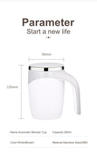 Self Stirring Coffee Mug Spinning Home Office Travel Mixer Cup Auto Magnetic Mug Mixer Automatic Mixing Coffee Cup Self Mixing Stainless Steel Cup for Coffee