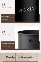 Kitchen Trash Can with Lid, Office Bin 20 Liter Bin | Storage Organizer with Wheels for Bathroom, Laundry Room, Home, Hotel, Office, Living Room