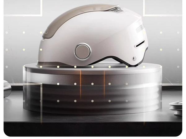 Helmet for Men & Women, Two Wheeler Scooter Headgear with Front Visor, Ventilated Design, Adjustable Visor Mechanism, Comfortable Inner Padding for Daily Riding