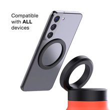 Insulated Water Bottle with Megnetic Phone Holder - Stainless Steel Bottle with Magnetic Tripod Mount - Hot 12H, Cold 24H, 360° Rotate - 710 Ml