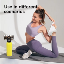 Insulated Water Bottle with Megnetic Phone Holder - Stainless Steel Bottle with Magnetic Tripod Mount - Hot 12H, Cold 24H, 360° Rotate - 710 Ml