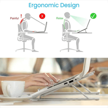 ONCARNIVAL Foldable Height Adjustable Metal Frame Laptop Stand, Ergonomic, Overheating Protection for Laptops, All Laptops & Macbooks