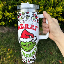 40 oz Tumbler with Handle and Straw Lid, Leak Proof Double Vacuum Stainless Steel Tumblers Insulated Travel Coffee Mug with Lids