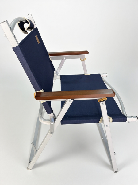 Foldable Outdoor Camping Chair with Armrests | Portable Lightweight Beach Chair | Sturdy Metal Frame | Compact Travel Picnic Chair for Garden, Balcony & Camping