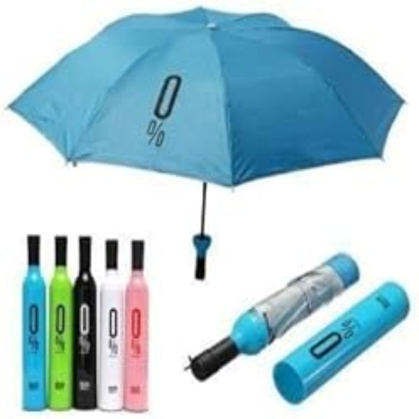 ONCARNIVAL Oncaarnival Wine Bottle Umbrella with Compact & Fashionable Design for UV Protection & Rain Season