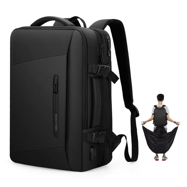 Laptop Backpack with Rain Coat, USB Charging Port for School, Travel, Work Bag, Fits 15.6 Inch Laptops