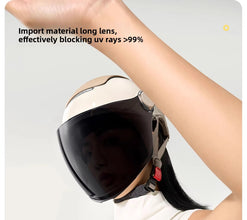 Helmet for Men & Women, Two Wheeler Scooter Headgear with Front Visor, Ventilated Design, Adjustable Visor Mechanism, Comfortable Inner Padding for Daily Riding