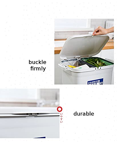 Kitchen Trash Can Recycle Bin Sorting Trash Bin Household Dry And Wet Separation Waste Bin Classification Rubbish Bin with wheel