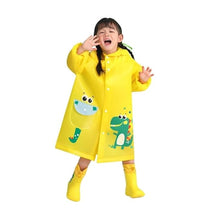 ONCARNIVAL Hooded Raincoat for Kids | Wide Brim Raincoat for Kids, Student | Kids Rain Coat for Girls with School Bag Rain Cover Printed