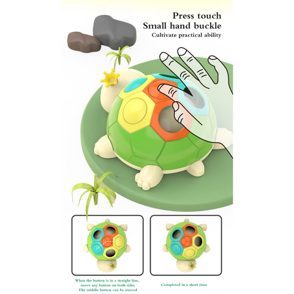 Cute Turtle Finger Press to Move Toys Hand-Eye Coordination