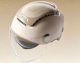 Helmet for Men & Women, Two Wheeler Scooter Headgear with Front Visor, Ventilated Design, Adjustable Visor Mechanism, Comfortable Inner Padding for Daily Riding