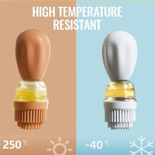 Chef's Basting Set Silicone Oil Pastry Brush Dispenser Glass Docking Bowl Set for Cooking, BBQ, Baking and Grilling