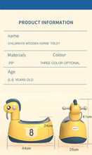 Oncaarnival Wooden Horse Shape Portable Baby Potty Multifunction Baby Toilet Car Potty Child Pot Training Girls Boy Potty Kids Chair Toilet Seat Children's Pot, Potty Chair