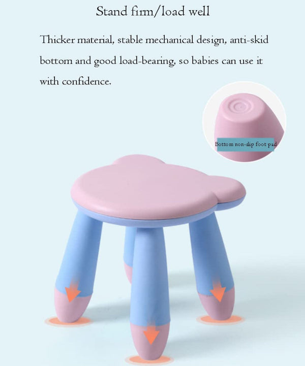 Cute Bear Kids Stool – Non-Slip Plastic Chair for Home & Kindergarten | Oncarnival