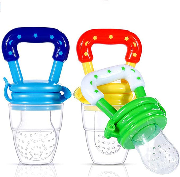 Baby Fruit Feeder Pacifier | Nibbler for Baby | Silicone Fruit and Juice Feeder | Teether for Baby | Children's Nipple Pacifier for Fruits | BPA Free for 4 to 12 Months