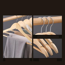 Oncarnival Clothes Hangers, Wooden Hangers Ultra Thin Space Saving Non-Slip Hangers Velvet Hangers Suit Hangers Ideal for Everyday Standard Use, Clothing Hangers