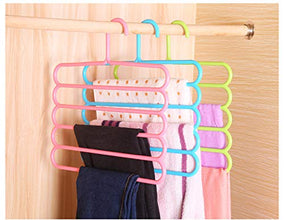 Oncarnival Wardrobe Cloth Hangers | 5 Layer Space Saving Hangers