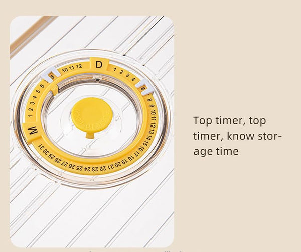 24 Grid Egg Box With Sealed Lid, Plastic Egg Holder For Refrigerator Storage, Stackable Egg Tray Container With Time Record, Keep Fresh, Kitchen Organizer