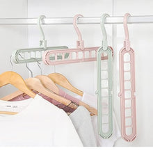 Oncaarnival Folding Hangers for Clothes, Magic Space Saving Hangers for Wardrobes with 360º Swivel Hooks & 9 Holes, Foldable Clothes Hanger Suitable for Hanging Multiple Hangers & Clothes