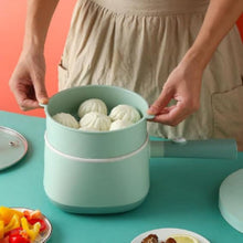 Electric Noodle Pot Electric Hot Pot Rapid Noodles Cooker 2L Electric Cooker Mini Steamer with Steaming RackNon-Stick Casserole, Suitable for Noodles,Eggs, Dumplings, Soup
