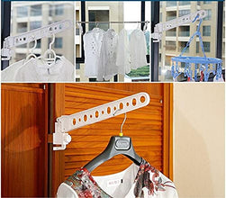 Oncaarnival Foldable Window Hanger Clothes Hanger Rack Hanging Clothes Rod Wardrobe Portable Space Saver Hangers Laundry Rack Storage Holder