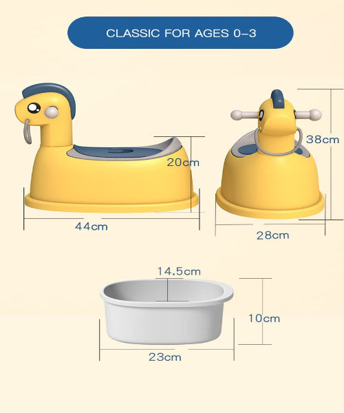 Oncaarnival Wooden Horse Shape Portable Baby Potty Multifunction Baby Toilet Car Potty Child Pot Training Girls Boy Potty Kids Chair Toilet Seat Children's Pot, Potty Chair