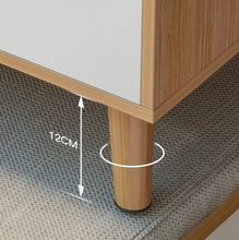 Wood Mini Dressing Table, Small Dresser Table Makeup Vanity With Mirror And Cosmetic Storage Stylish Modern Design For Bedroom Bay Window Dresser Cabinet (Beige)