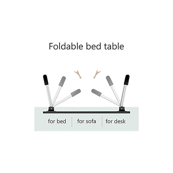 Presents Foldable Laptop Table with Cup Holder, Study Table, Bed Table, Foldable & Portable/Ergonomic & Rounded Edges