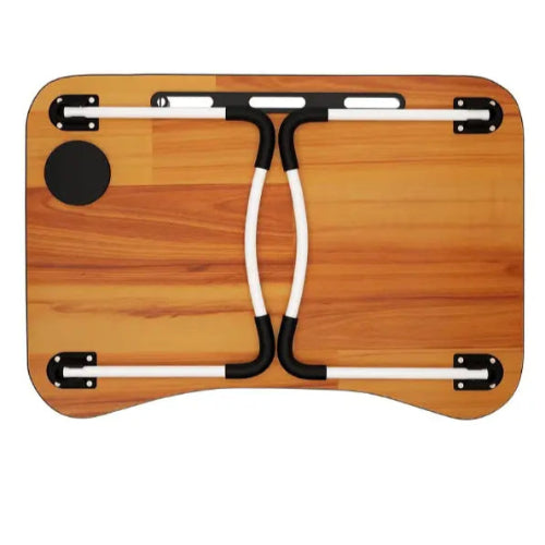Presents Foldable Laptop Table with Cup Holder, Study Table, Bed Table, Foldable & Portable/Ergonomic & Rounded Edges