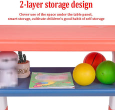 Table & Chair Sets Kids,Kindergarten Children Desk Chair Set,Toy Combined Study Table and Chair Set,Home Game Table,Interactive Workstation,Plastic Furniture