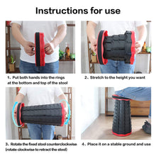 Oncaarnival Height-Adjustable Telescopic Stool Multi-Purpose Folding Table for Work from Home, Study, Dining, Camping, Picnic & Outdoor