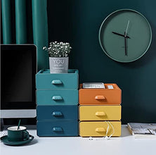 Storage Drawers, Desktop Stacking Drawers Multicolor Storage Containers with Drawers Small Plastic Drawer Organizer for, 2 Drawers Desk Organizer for Makeups Art Supplies Jewelry